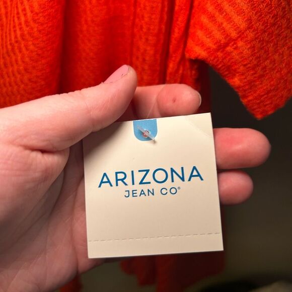 NWT Arizona Jean Co Orange Babydoll Crop Top Size XXL - Picture 3 of 5